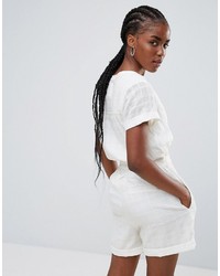 Белый комбинезон с шортами от Bellfield