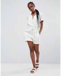 Белый комбинезон с шортами от Bellfield