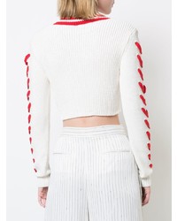 Белый короткий свитер от Off-White