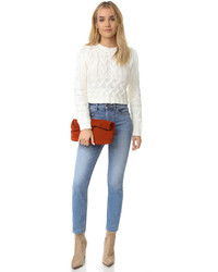 Белый короткий свитер от For Love & Lemons