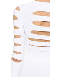 Белый короткий свитер от Cushnie et Ochs