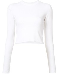 Белый короткий свитер от Proenza Schouler