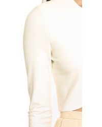 Белый короткий свитер от Blaque Label