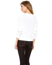 Белый короткий свитер от 525 America