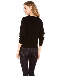 Белый короткий свитер от 525 America