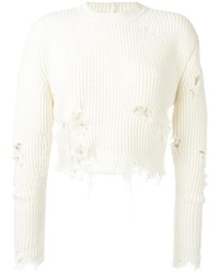 Белый короткий свитер от Yeezy