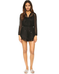 Белый кружевной комбинезон с шортами от Zimmermann