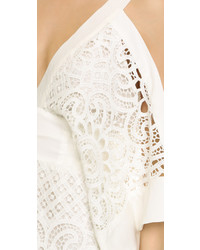 Белый кружевной комбинезон с шортами от Alice McCall