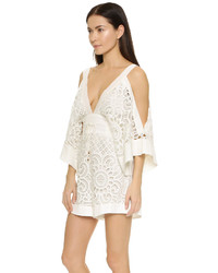 Белый кружевной комбинезон с шортами от Alice McCall