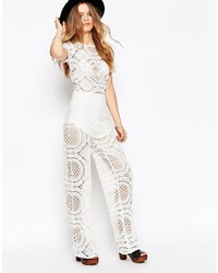Белый кружевной комбинезон от Asos