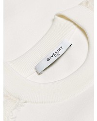 Женский белый кружевной свитер с круглым вырезом от Givenchy