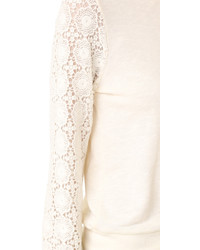 Женский белый кружевной свитер от Clu