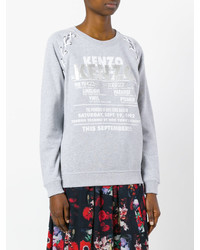 Женский белый кружевной свитер от Kenzo