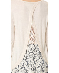 Женский белый кружевной свитер от Joie