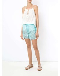 Белый кружевной топ без рукавов от Martha Medeiros