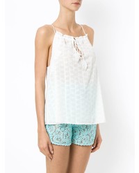 Белый кружевной топ без рукавов от Martha Medeiros