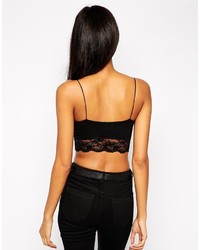 Белый кружевной укороченный топ от Asos