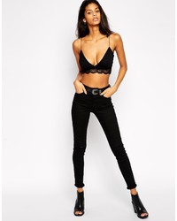 Белый кружевной укороченный топ от Asos