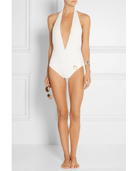 Белый купальник с вырезом от Chloé