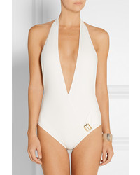 Белый купальник с вырезом от Chloé