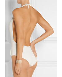 Белый купальник с вырезом от Chloé