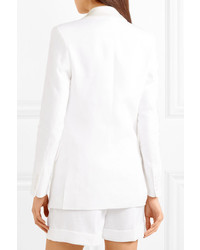 Женский белый льняной двубортный пиджак от Racil