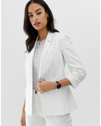 Женский белый льняной пиджак от ASOS DESIGN