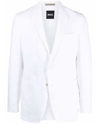 Мужской белый льняной пиджак от BOSS