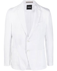 Мужской белый льняной пиджак от BOSS