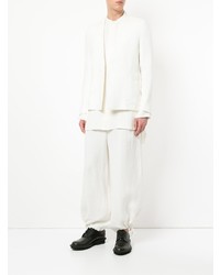 Мужской белый льняной пиджак от Sartorial Monk