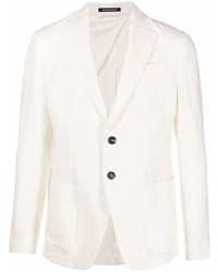 Мужской белый льняной пиджак от Emporio Armani