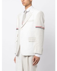 Мужской белый льняной пиджак от Thom Browne