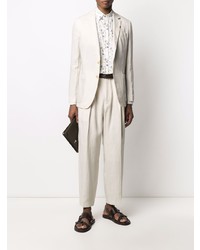 Мужской белый льняной пиджак от Paul Smith