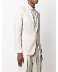 Мужской белый льняной пиджак от Paul Smith