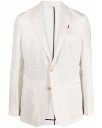 Мужской белый льняной пиджак от Paul Smith