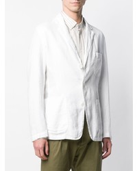 Мужской белый льняной пиджак от Aspesi