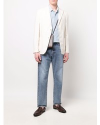 Мужской белый льняной пиджак от Boglioli