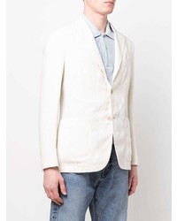 Мужской белый льняной пиджак от Boglioli