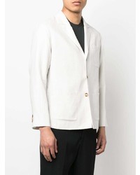 Мужской белый льняной пиджак от Boglioli