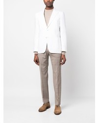 Мужской белый льняной пиджак от BOSS