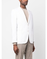 Мужской белый льняной пиджак от BOSS