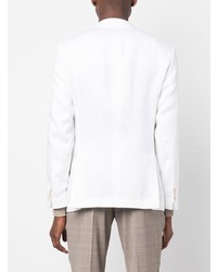 Мужской белый льняной пиджак от BOSS