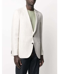 Мужской белый льняной пиджак от BOSS