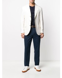 Мужской белый льняной пиджак от Brunello Cucinelli