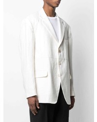 Мужской белый льняной пиджак от Maison Margiela