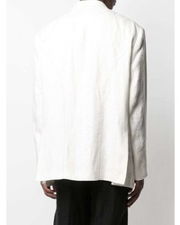 Мужской белый льняной пиджак от Maison Margiela