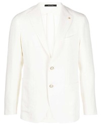 Мужской белый льняной пиджак от Tagliatore