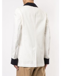 Мужской белый льняной пиджак от Yohji Yamamoto Pre-Owned