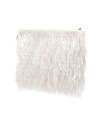 Белый меховой клатч от Jimmy Choo