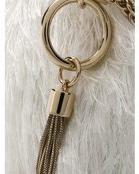 Белый меховой клатч от Jimmy Choo